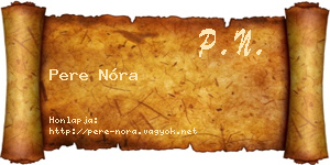 Pere Nóra névjegykártya