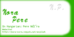 nora pere business card